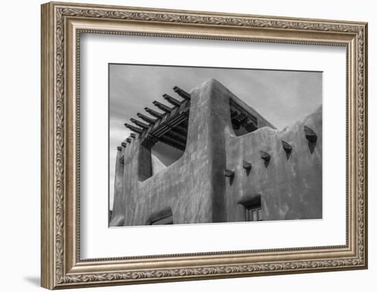 Low angle view of a museum, New Mexico Museum of Art, Santa Fe, New Mexico, USA-Panoramic Images-Framed Photographic Print