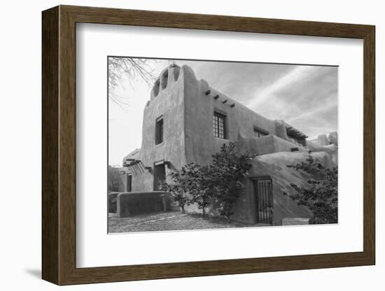 Low angle view of a museum, New Mexico Museum of Art, Santa Fe, New Mexico, USA-Panoramic Images-Framed Photographic Print