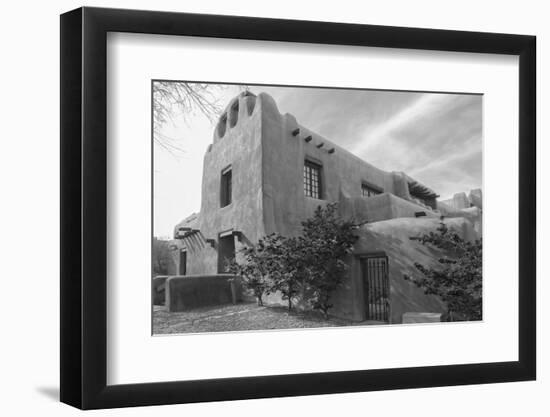 Low angle view of a museum, New Mexico Museum of Art, Santa Fe, New Mexico, USA-Panoramic Images-Framed Photographic Print