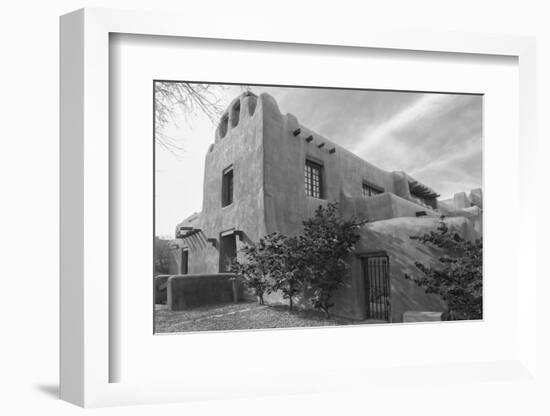 Low angle view of a museum, New Mexico Museum of Art, Santa Fe, New Mexico, USA-Panoramic Images-Framed Photographic Print