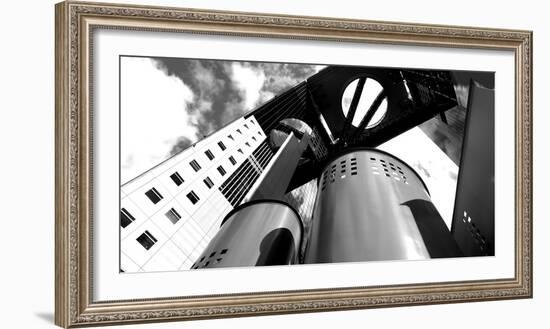 Low Angle View of a Skyscraper, Umeda Sky Building, Kita-Ku, Osaka, Osaka Prefecture-null-Framed Photographic Print