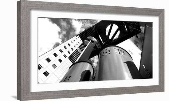 Low Angle View of a Skyscraper, Umeda Sky Building, Kita-Ku, Osaka, Osaka Prefecture-null-Framed Photographic Print