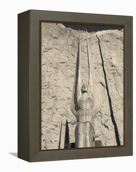 Low Angle View of a Statue at a Dam, Boulder City, Hoover Dam, Nevada, USA-null-Framed Premier Image Canvas