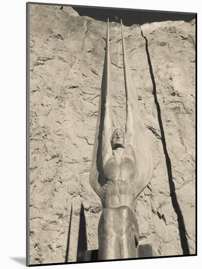 Low Angle View of a Statue at a Dam, Boulder City, Hoover Dam, Nevada, USA-null-Mounted Photographic Print