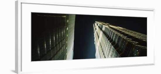 Low Angle View of a Tower, Jin Mao Tower, Pudong, Shanghai, China-null-Framed Photographic Print