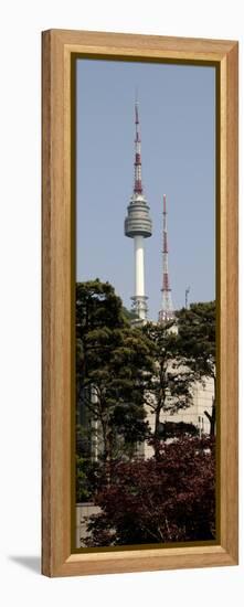 Low Angle View of a Tower, N Seoul Tower, Seoul, South Korea-null-Framed Premier Image Canvas