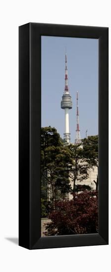 Low Angle View of a Tower, N Seoul Tower, Seoul, South Korea-null-Framed Premier Image Canvas