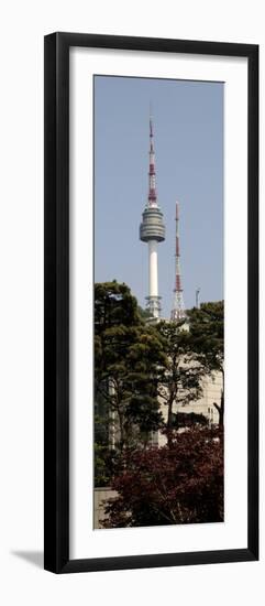 Low Angle View of a Tower, N Seoul Tower, Seoul, South Korea-null-Framed Photographic Print