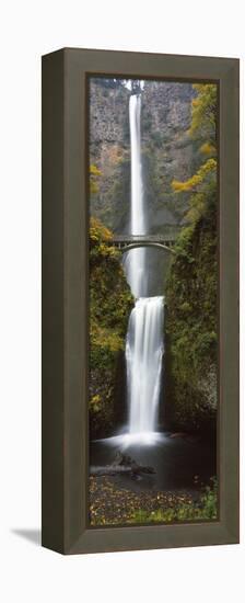 Low Angle View of a Waterfall, Multnomah Falls, Columbia River Gorge, Multnomah County, Oregon, USA-null-Framed Premier Image Canvas