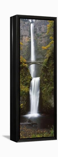 Low Angle View of a Waterfall, Multnomah Falls, Columbia River Gorge, Multnomah County, Oregon, USA-null-Framed Premier Image Canvas