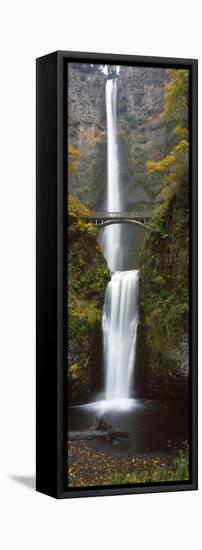 Low Angle View of a Waterfall, Multnomah Falls, Columbia River Gorge, Multnomah County, Oregon, USA-null-Framed Premier Image Canvas