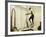 Low Angle View of a Woman Exercising-null-Framed Photographic Print