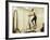 Low Angle View of a Woman Exercising-null-Framed Photographic Print