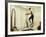 Low Angle View of a Woman Exercising-null-Framed Photographic Print