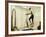 Low Angle View of a Woman Exercising-null-Framed Photographic Print