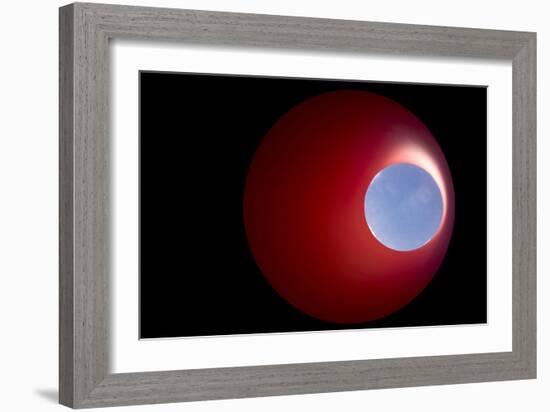 Low Angle View of Abstract Light Well-David Barbour-Framed Photo