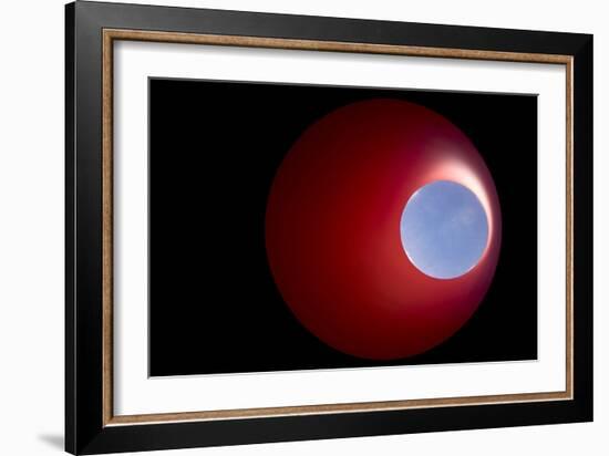 Low Angle View of Abstract Light Well-David Barbour-Framed Photo