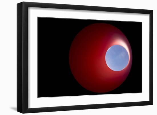 Low Angle View of Abstract Light Well-David Barbour-Framed Photo