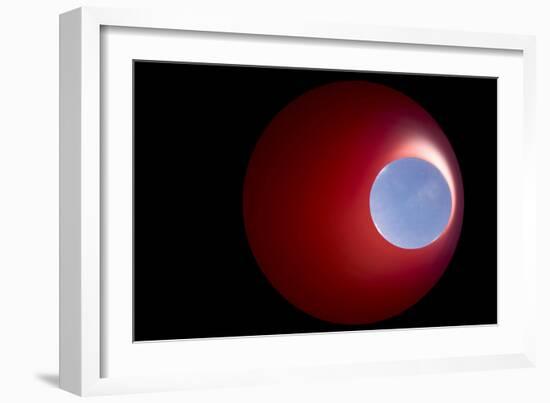 Low Angle View of Abstract Light Well-David Barbour-Framed Photo