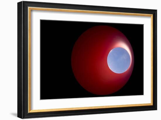 Low Angle View of Abstract Light Well-David Barbour-Framed Photo