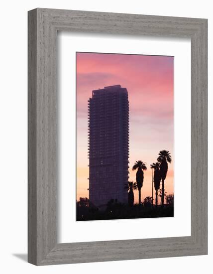 Low angle view of an office building, Tel Aviv, Israel-null-Framed Photographic Print