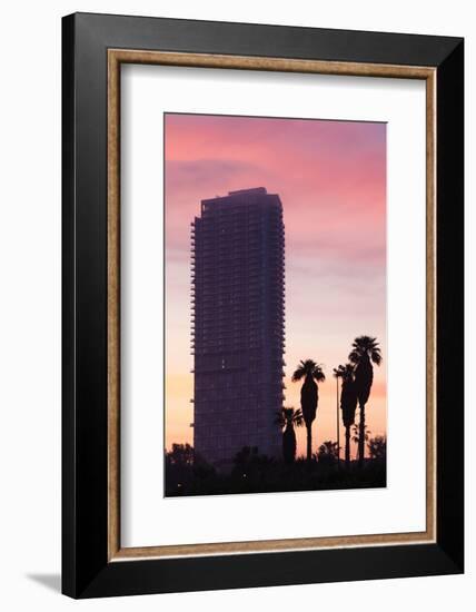 Low angle view of an office building, Tel Aviv, Israel-null-Framed Photographic Print