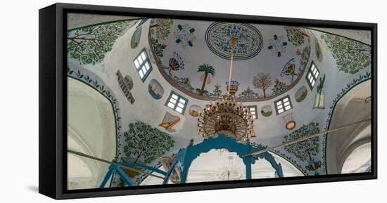 Low angle view of ceiling of Abuhav Synagogue, Safed (Zfat), Galilee, Israel-null-Framed Premier Image Canvas