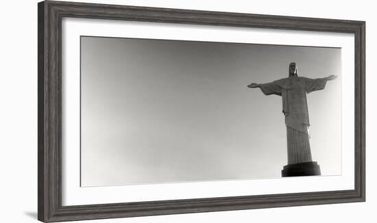 Low Angle View of Christ the Redeemer, Corcovado, Rio De Janeiro, Brazil--Framed Photographic Print