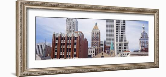 Low Angle View of Downtown Skyline, Tulsa, Oklahoma, USA 2012-null-Framed Photographic Print