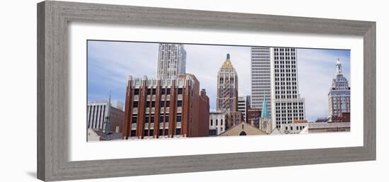 Low Angle View of Downtown Skyline, Tulsa, Oklahoma, USA 2012-null-Framed Photographic Print