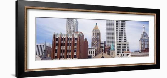 Low Angle View of Downtown Skyline, Tulsa, Oklahoma, USA 2012-null-Framed Photographic Print