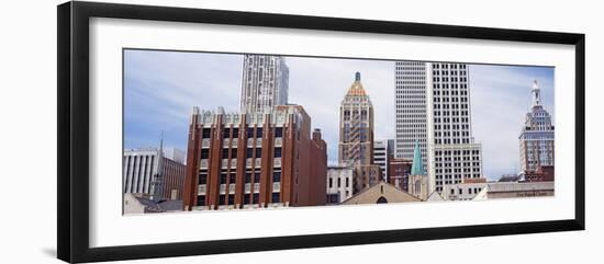 Low Angle View of Downtown Skyline, Tulsa, Oklahoma, USA 2012-null-Framed Photographic Print