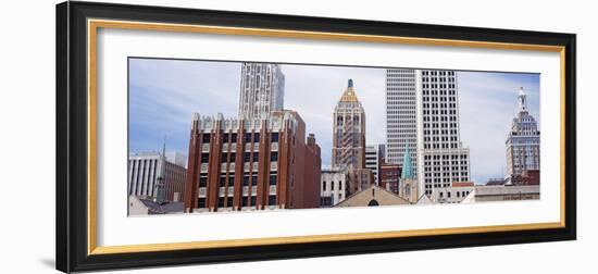 Low Angle View of Downtown Skyline, Tulsa, Oklahoma, USA 2012-null-Framed Photographic Print