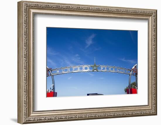 Low angle view of entrance of Surfers Paradise, City of Gold Coast, Queensland, Australia-Panoramic Images-Framed Photographic Print