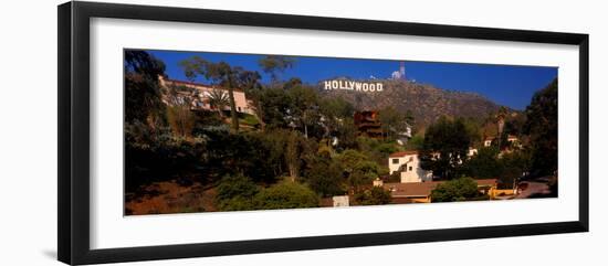 Low angle view of Hollywood Sign, Los Angeles, California, USA-null-Framed Photographic Print