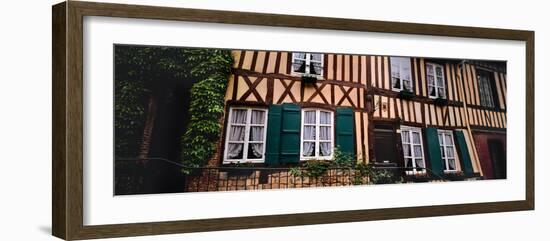 Low angle view of houses, Lyons-la-Foret, Eure, Normandy, France-null-Framed Photographic Print