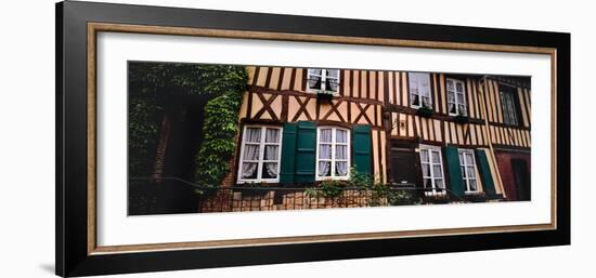 Low angle view of houses, Lyons-la-Foret, Eure, Normandy, France-null-Framed Photographic Print