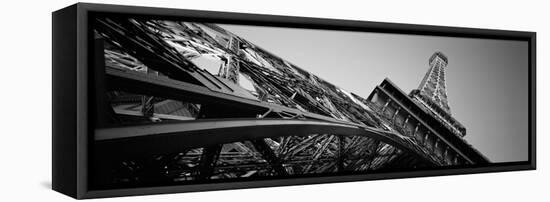 Low Angle View of Las Vegas Replica Eiffel Tower, Paris Las Vegas, Las Vegas, Nevada, USA-null-Framed Stretched Canvas