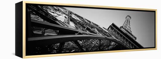 Low Angle View of Las Vegas Replica Eiffel Tower, Paris Las Vegas, Las Vegas, Nevada, USA-null-Framed Stretched Canvas