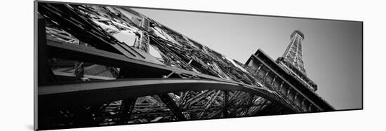 Low Angle View of Las Vegas Replica Eiffel Tower, Paris Las Vegas, Las Vegas, Nevada, USA-null-Mounted Photographic Print