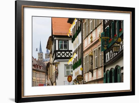 Low Angle View of Lower Town Buildings, Bamberg, Bavaria, Germany-null-Framed Photographic Print