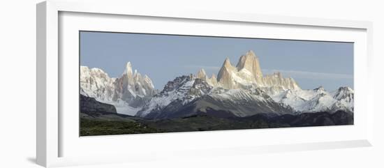 Low Angle View of Mountains, Mt Fitzroy, Cerro Torre, Argentine Glaciers National Park-null-Framed Photographic Print