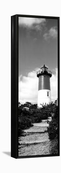 Low Angle View of Nauset Lighthouse, Nauset Beach, Eastham, Cape Cod, Barnstable County-null-Framed Premier Image Canvas