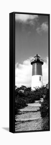 Low Angle View of Nauset Lighthouse, Nauset Beach, Eastham, Cape Cod, Barnstable County-null-Framed Premier Image Canvas