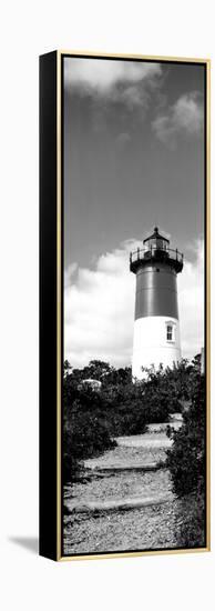 Low Angle View of Nauset Lighthouse, Nauset Beach, Eastham, Cape Cod, Barnstable County-null-Framed Premier Image Canvas