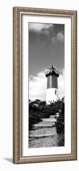 Low Angle View of Nauset Lighthouse, Nauset Beach, Eastham, Cape Cod, Barnstable County-null-Framed Photographic Print