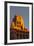 Low angle view of Post office building, Palace of Communication, Plaza De Cibeles, Madrid, Spain-null-Framed Photographic Print