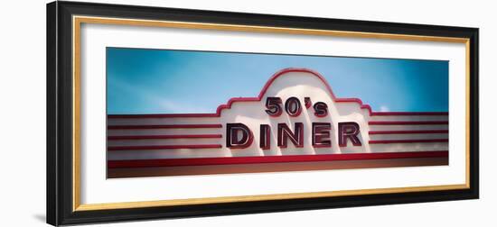 Low angle view of restaurant, 50s Diner, Baguio City, Luzon, Philippines, USA-null-Framed Photographic Print