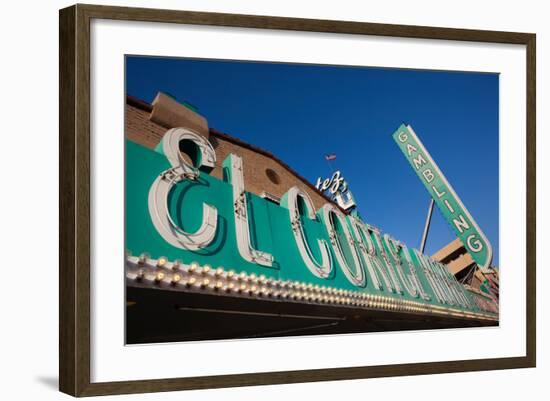 Low Angle View of Sign of El Cortez Hotel and Casino, Fremont Street, Las Vegas, Nevada, USA-null-Framed Photographic Print