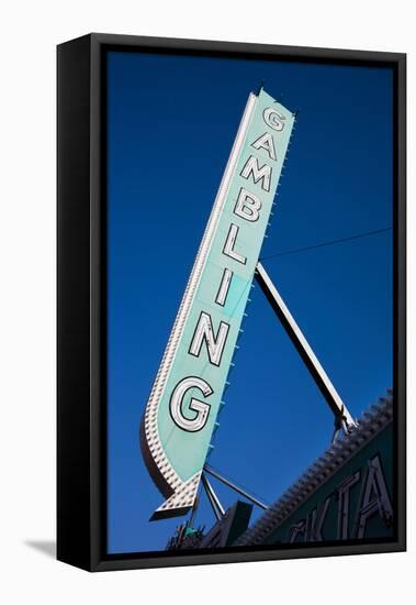 Low Angle View of Sign of El Cortez Hotel and Casino, Fremont Street, Las Vegas, Nevada, USA-null-Framed Premier Image Canvas